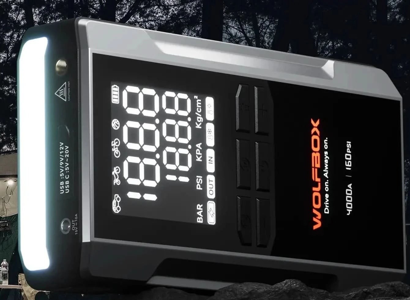 Wolfbox Megavolt 24Air arrancador e inflador de llantas